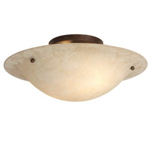 Craftmade - Toscana - 13" Flush Mount Light in Aged Bronze with Antique Scavo Glass