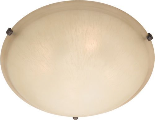 20" 4-Light Flush Mount in Oil Rubbed Bronze with Wilshire Glass