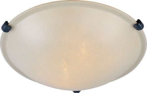 12 1/2" 2-Light Flush Mount in Oil Rubbed Bronze with Wilshire Glass