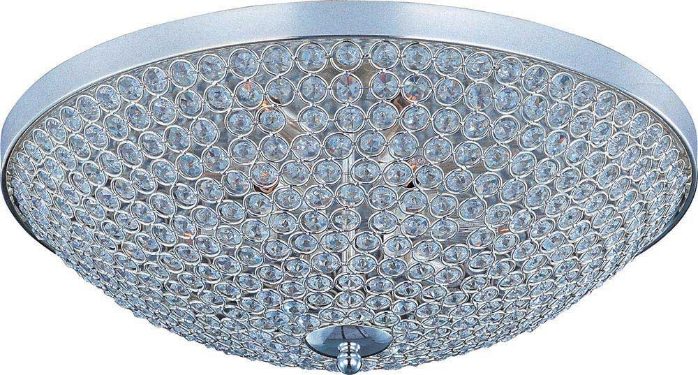 Glimmer 9-Light Flush Mount in Plated Silver