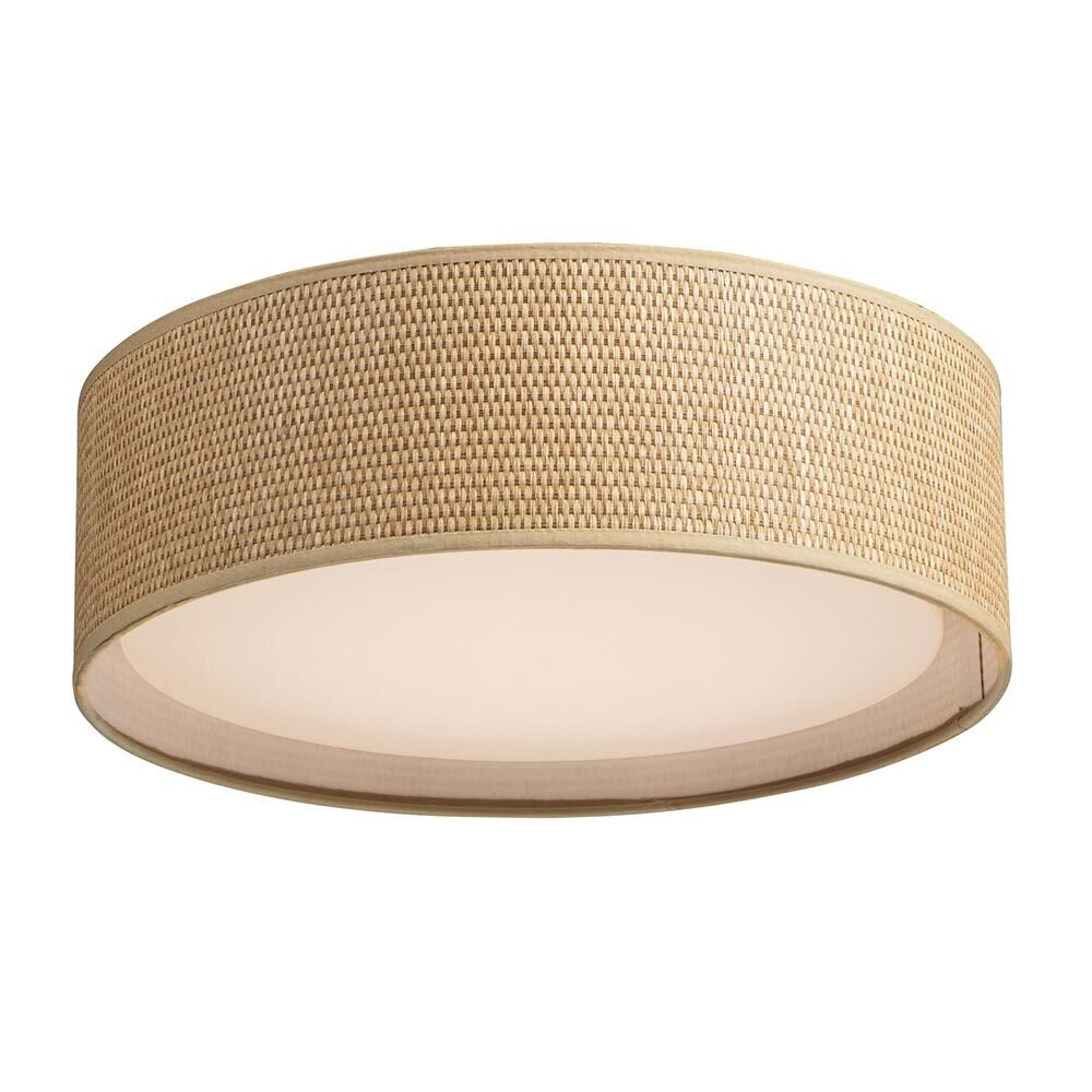 16" Wide LED Flush Mount in Grass Cloth