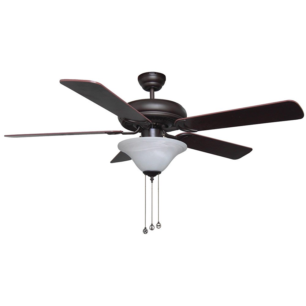 52" Ceiling Fan in Oil Rubbed Bronze with Frosted Glass