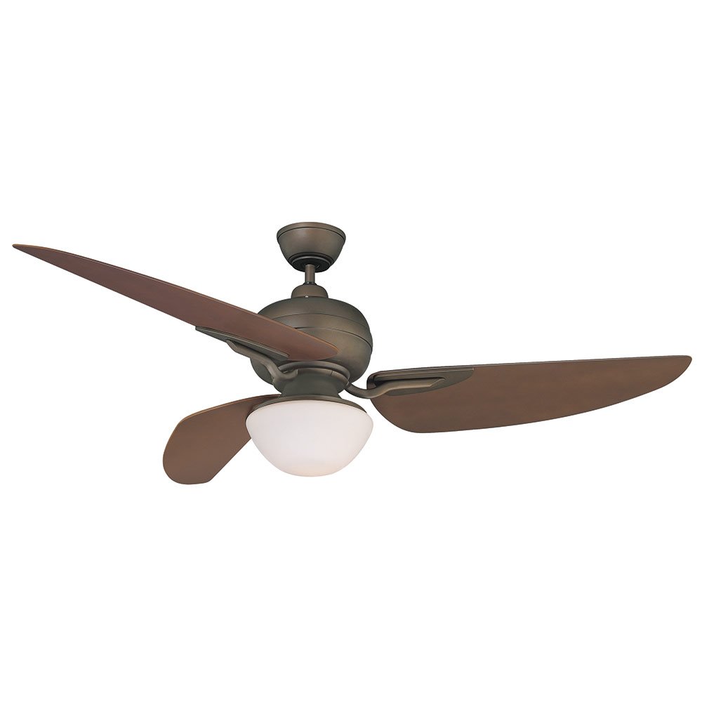 60" Ceiling Fan in Oil Rubbed Bronze with Flat White Opal Glass
