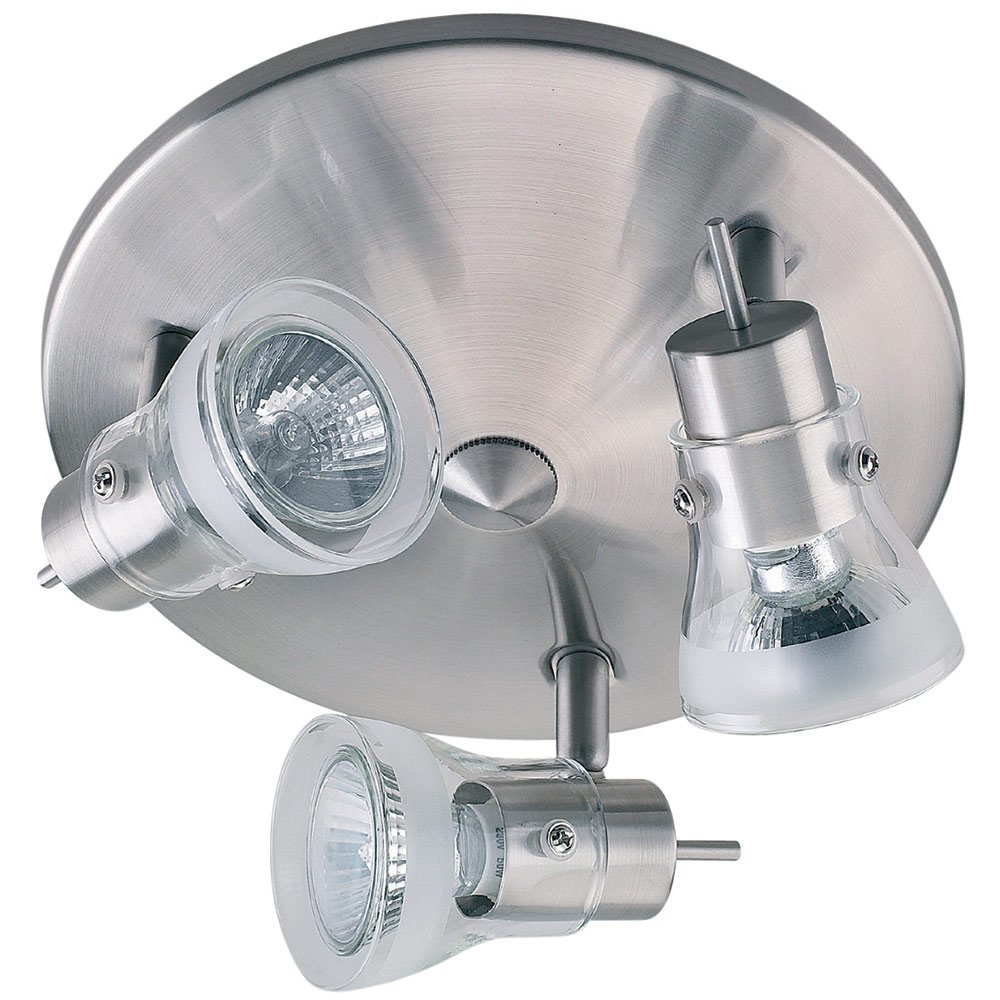 8 1/2" Flush Mount Light / Wall Light in Brushed Pewter with Clear/Frosted Glass