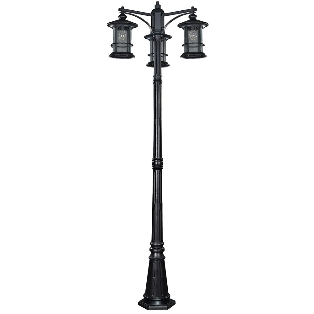 28 1/2" Exterior Post Light in Black with Clear