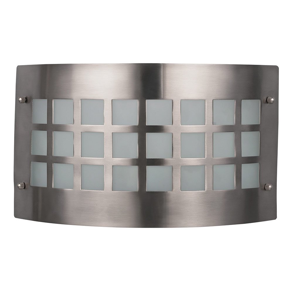 Single Flush Mount Light / Wall Sconce in Brushed Pewter with White Frosted Glass