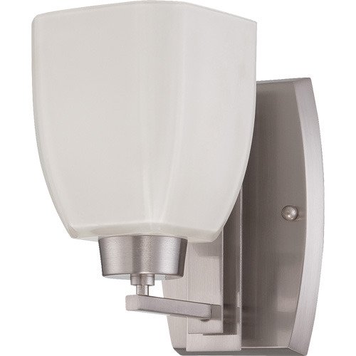 Single Light Wall Sconce in Brushed Nickel
