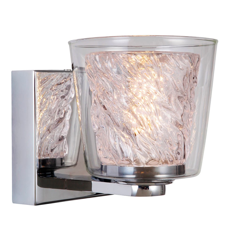 1 Light LED Wall Sconce in Chrome