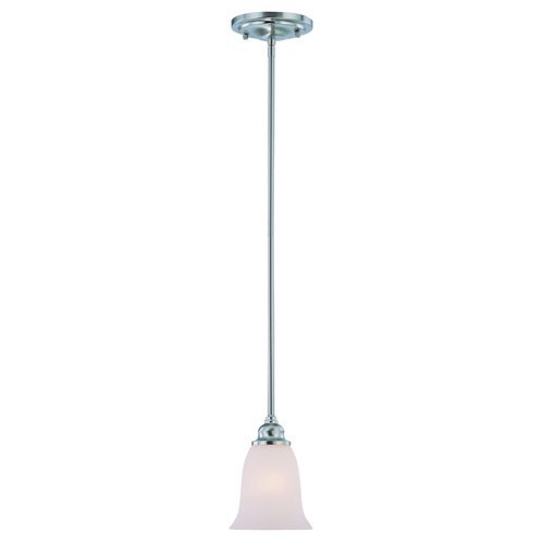 5 3/4" Pendant Light in Satin Nickel with Pressured Glass