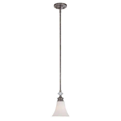 6 1/2" Pendant Light in Mocha Bronze with Creamy Etched Glass