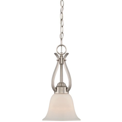 7" Pendant Light in Brushed Nickel with Frost White Glass