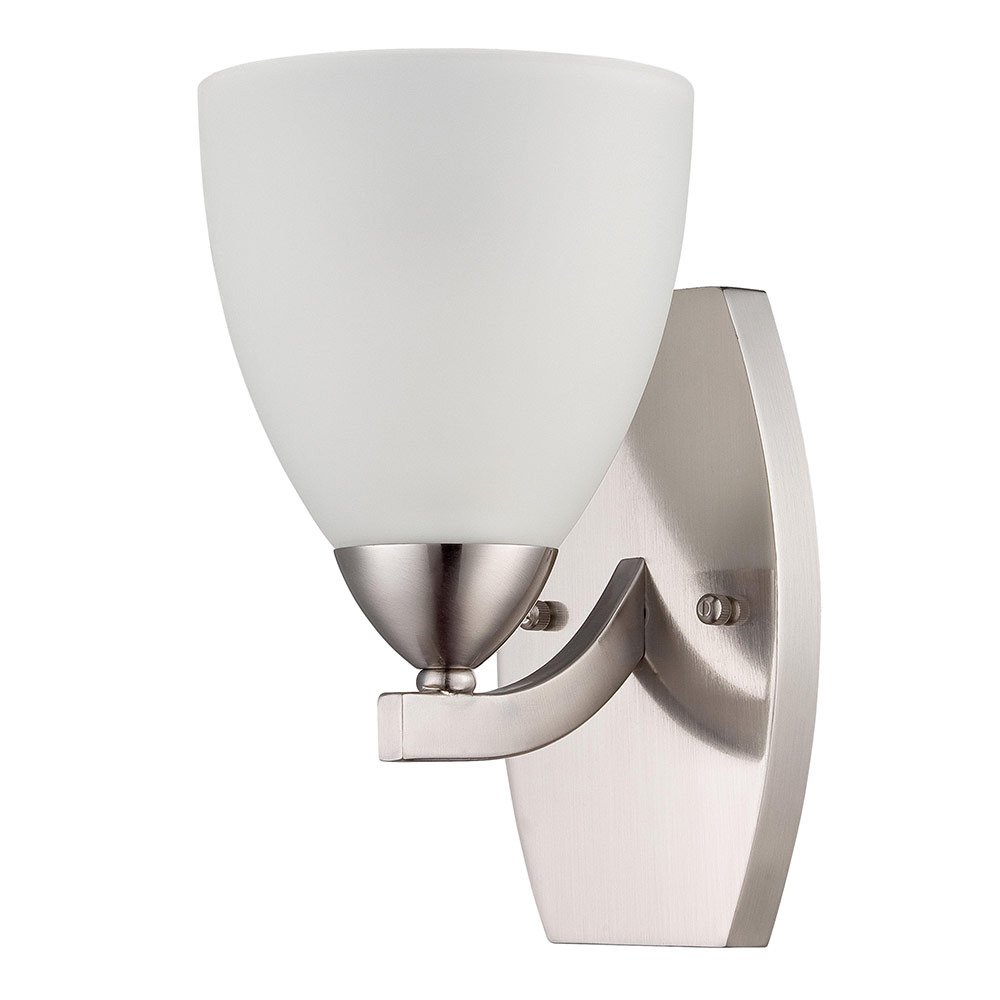 Single Wall Sconce in Satin Nickel