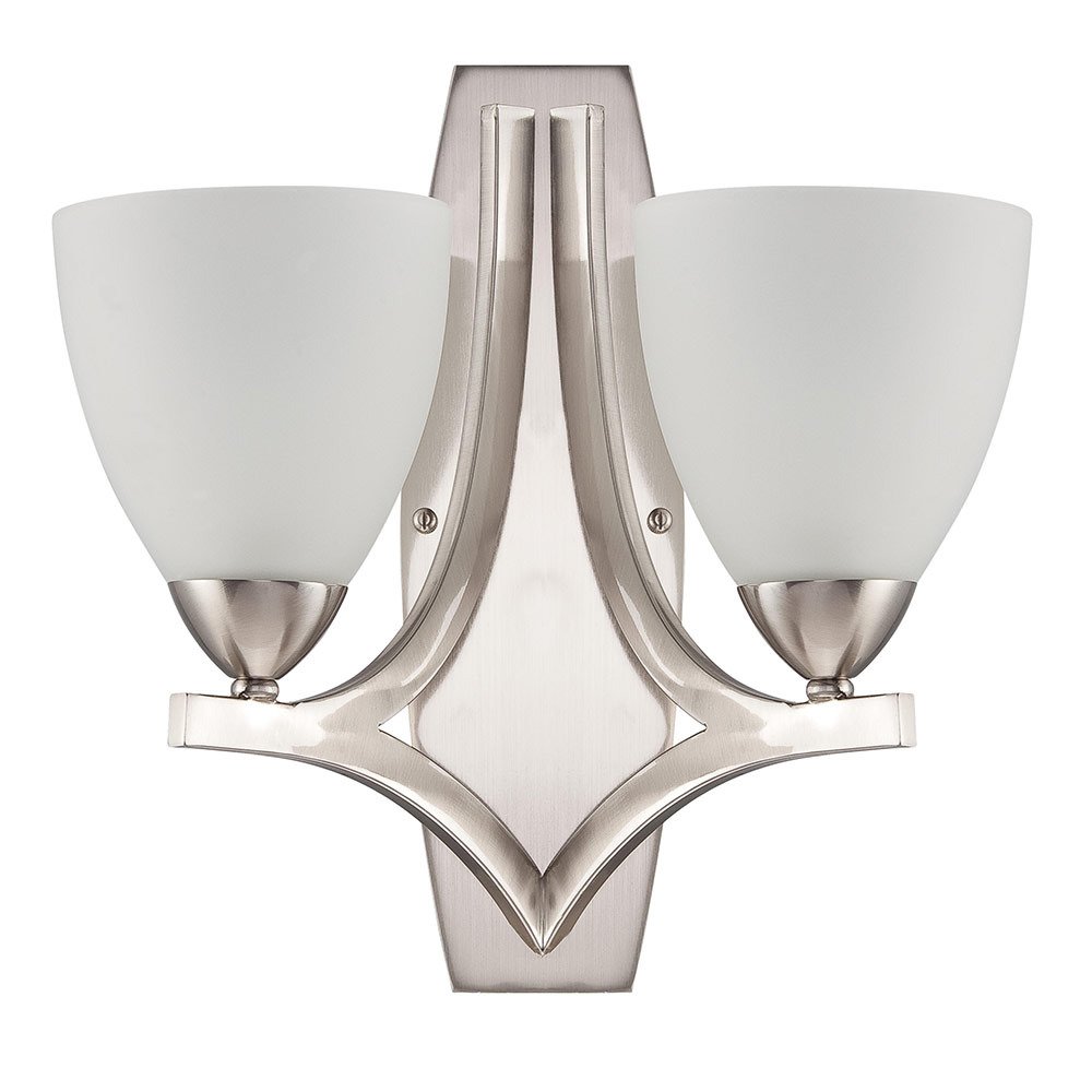 Double Wall Sconce in Satin Nickel