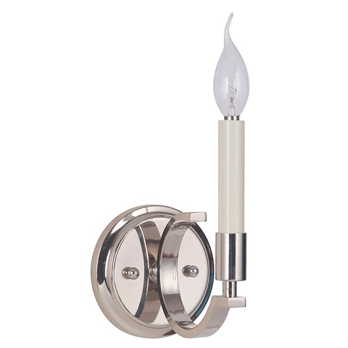 1 Light Wall Sconce in Polished Nickel