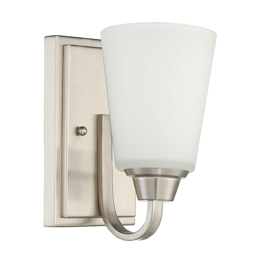 1 Light Wall Sconce in Brushed Polished Nickel