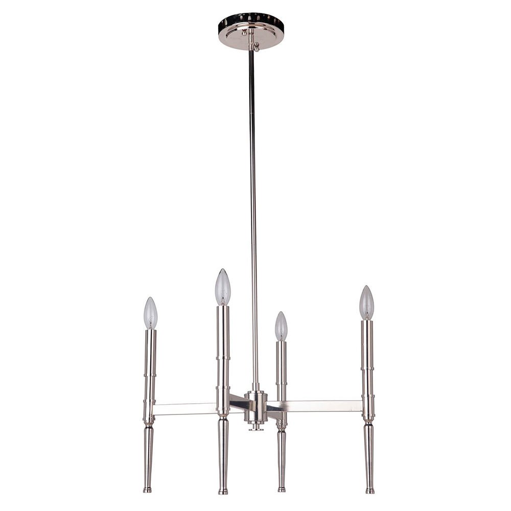 4 Light Pendant in Polished Nickel