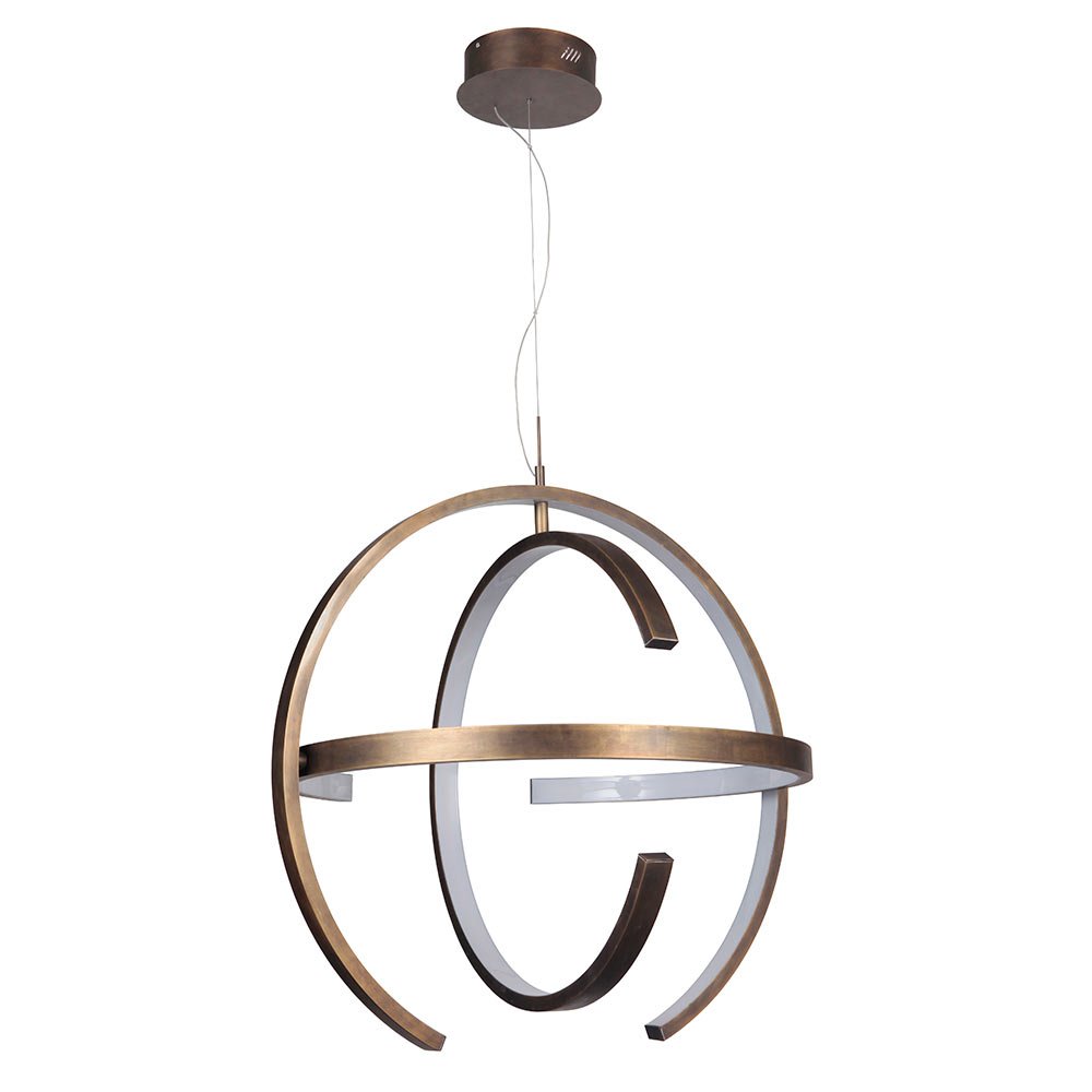 LED Pendant in Patina Aged Brass