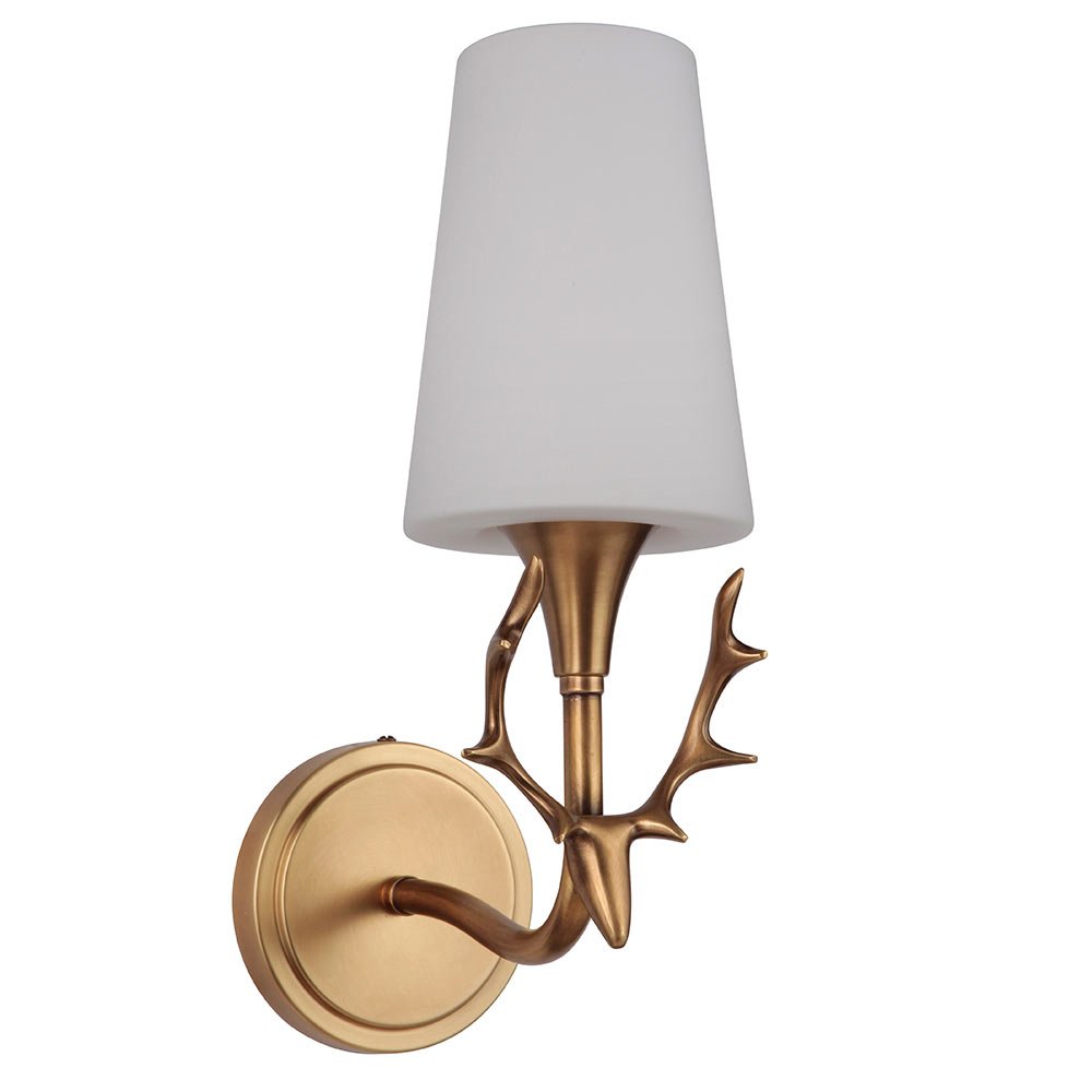 1 Light Wall Sconce in Vintage Brass