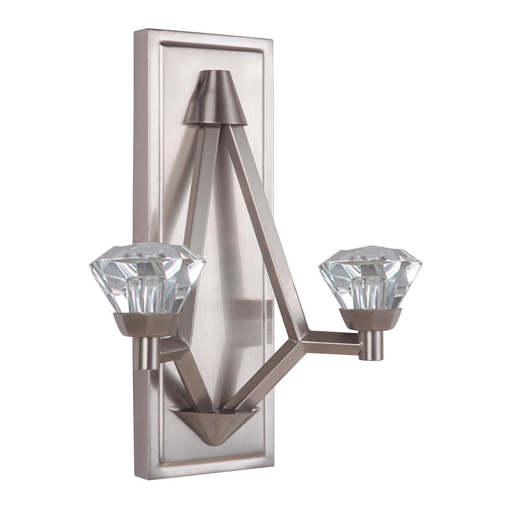 2 Light Wall Sconce in Brushed Polished Nickel