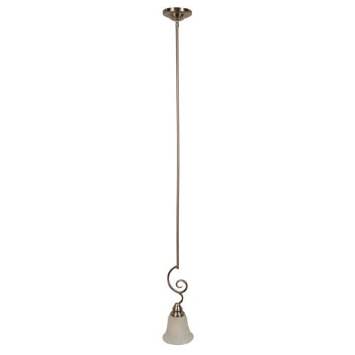 6" Pendant Light in Brushed Nickel with Alabaster Glass