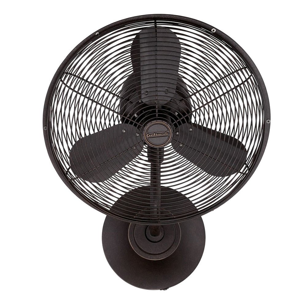 14" I Hard-wired Wall Fan in Aged Bronze Textured
