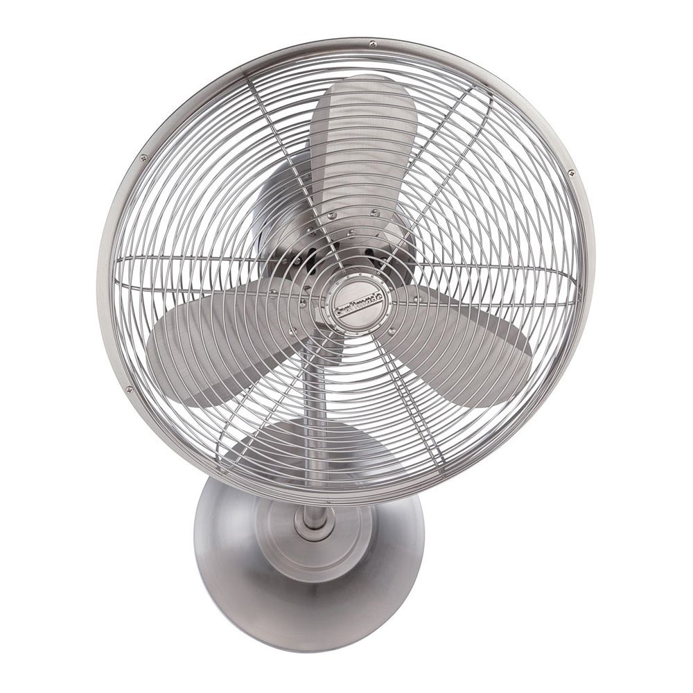 14" I Hard-wired Wall Fan in Brushed Polished Nickel