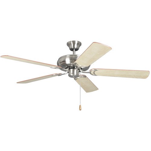 52" Ceiling Fan in Brushed Nickel with Ash/Mahogany Blades