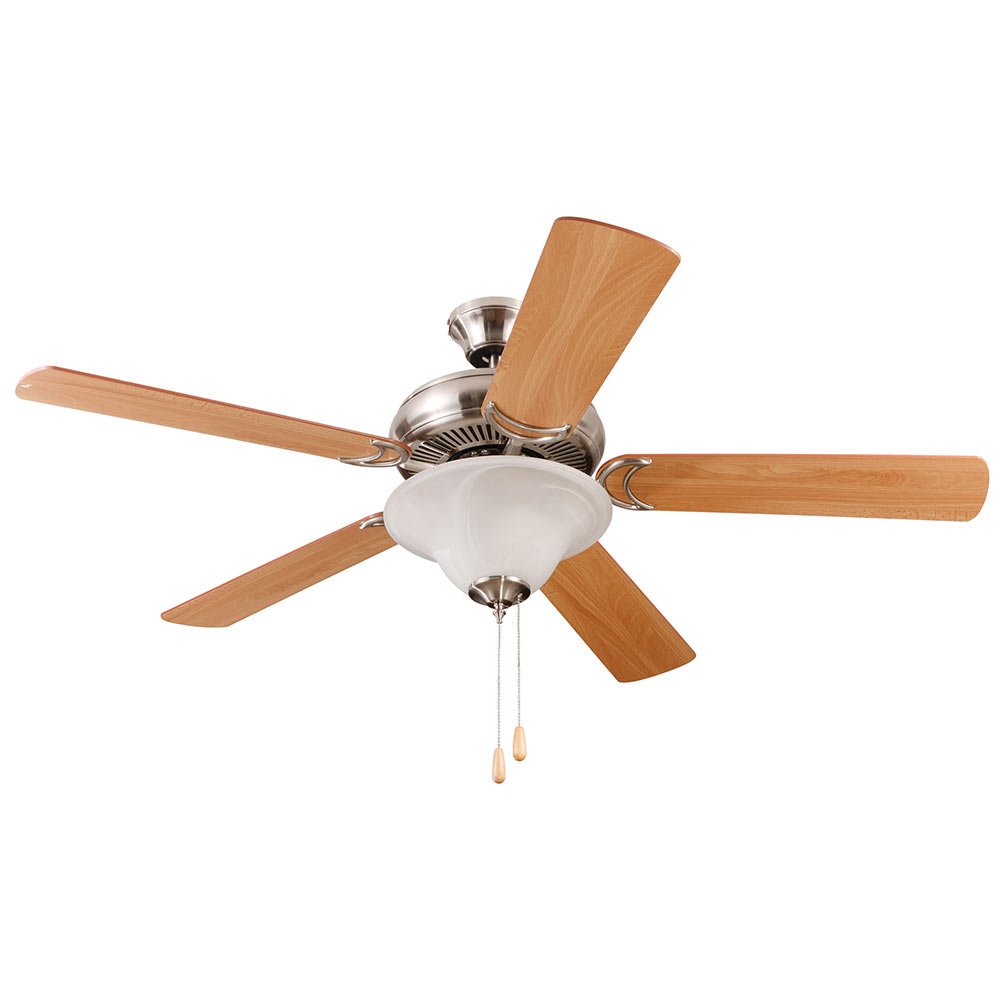52" Decorator's Choice Ceiling Fan in Brushed Polished Nickel