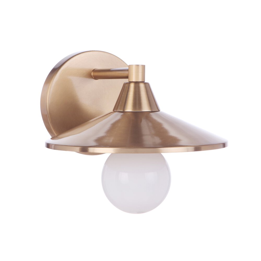 1 Light Wall Sconce in Satin Brass