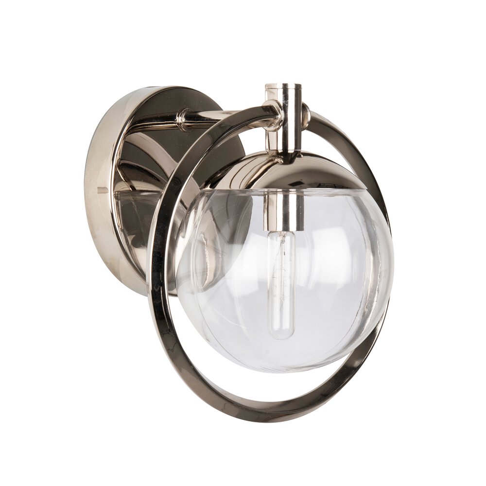 3 Light Vanity In Polished Nickel And Clear Glass