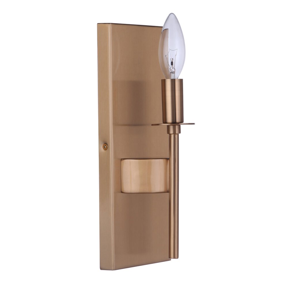 1 Light Wall Sconce In Satin Brass