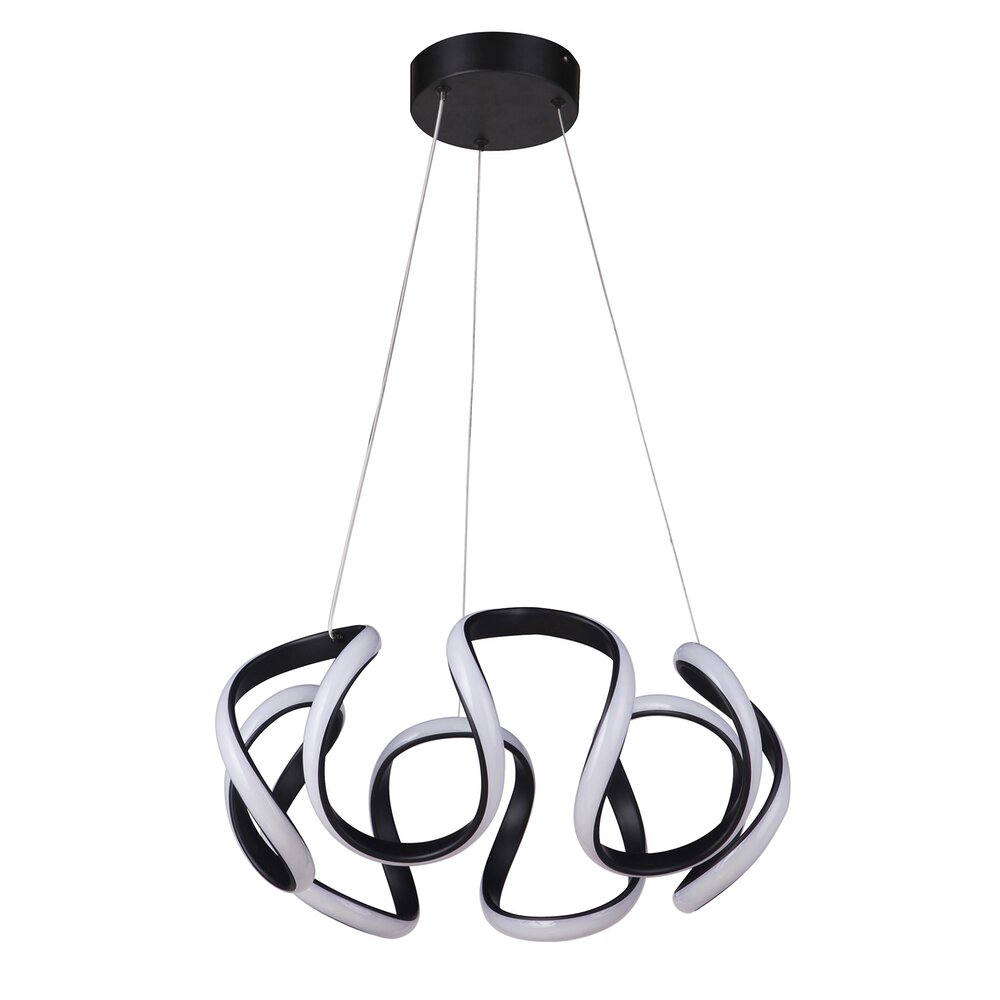 Dimmable LED Pendant in Flat Black