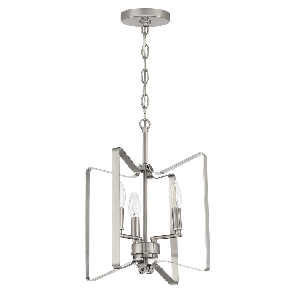 Convertible Semi Flush 3 Light In Brushed Polished Nickel