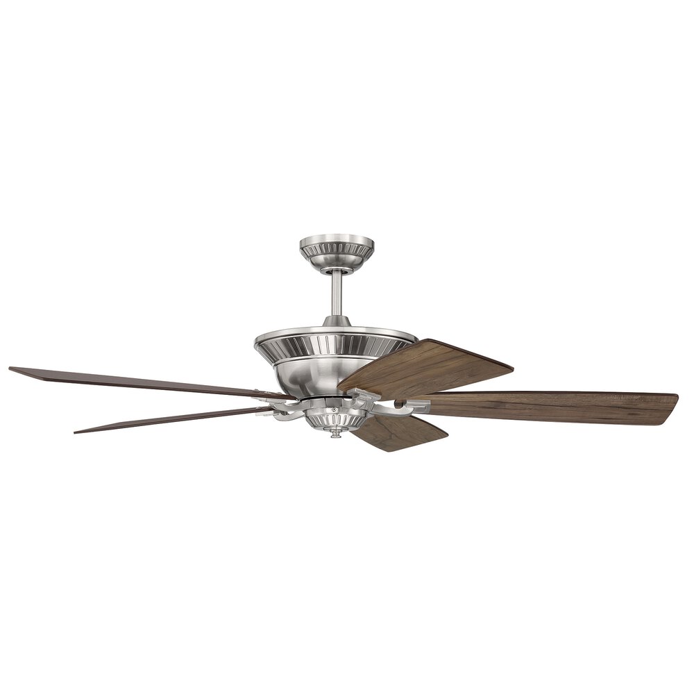 52" Ceiling Fan In Brushed Polished Nickel