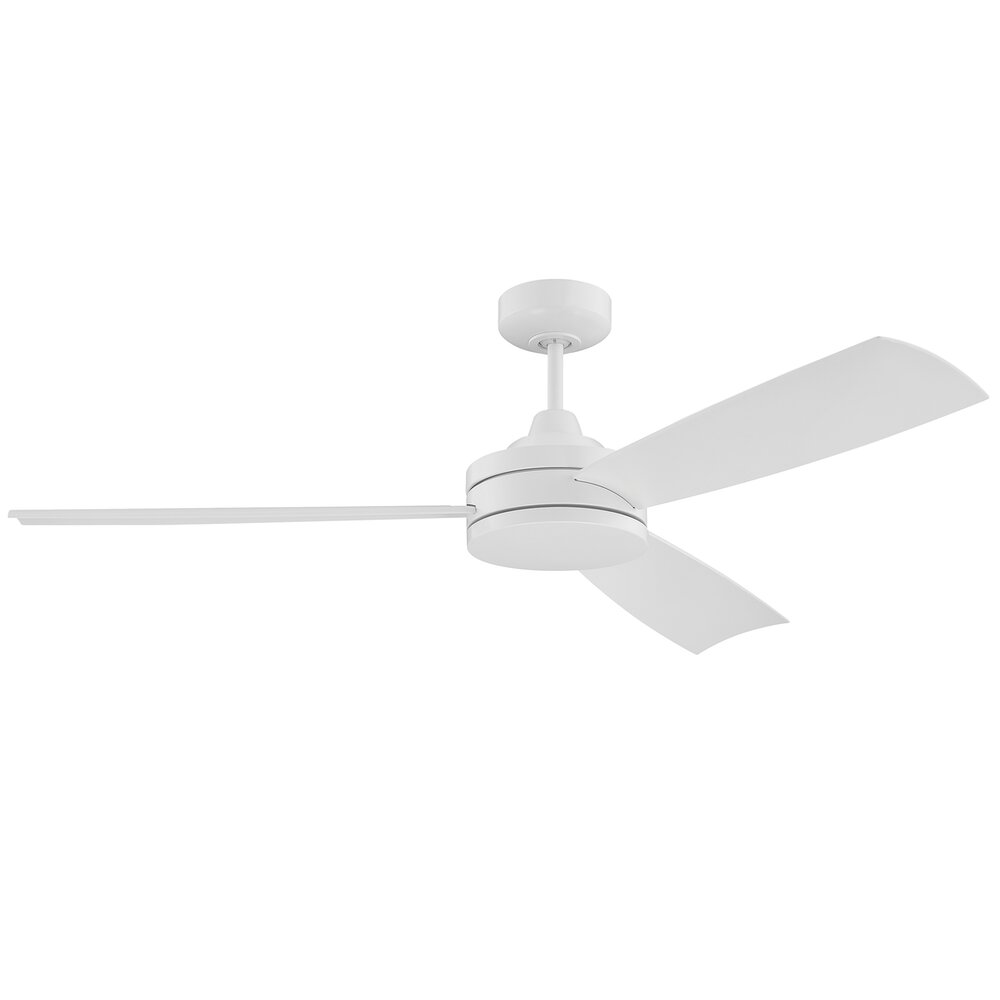 52" Ceiling Fan With Blades In White