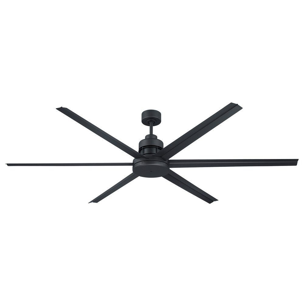 72" Ceiling Fan With Blades In Flat Black