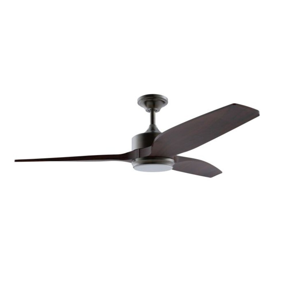 60" Ceiling Fan (Blades Included) In Oiled Bronze And Frost White Glass
