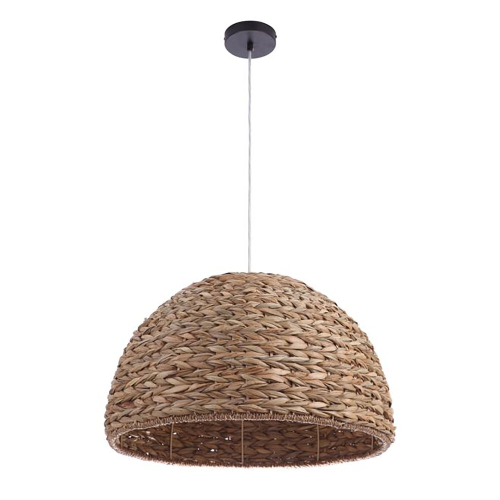 1 Light Pendant with Woven Sea Grass Dome