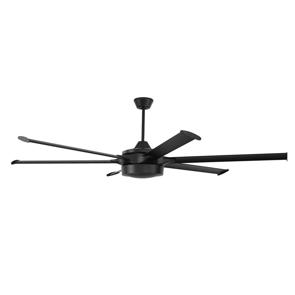 78" Indoor/Outdoor Fan With Blade Light Kit Included In Flat Black And Frost White Glass