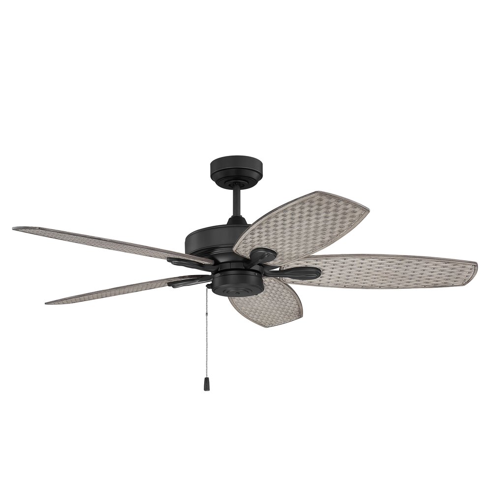 52" Indoor/Outdoor Fan In Flat Black