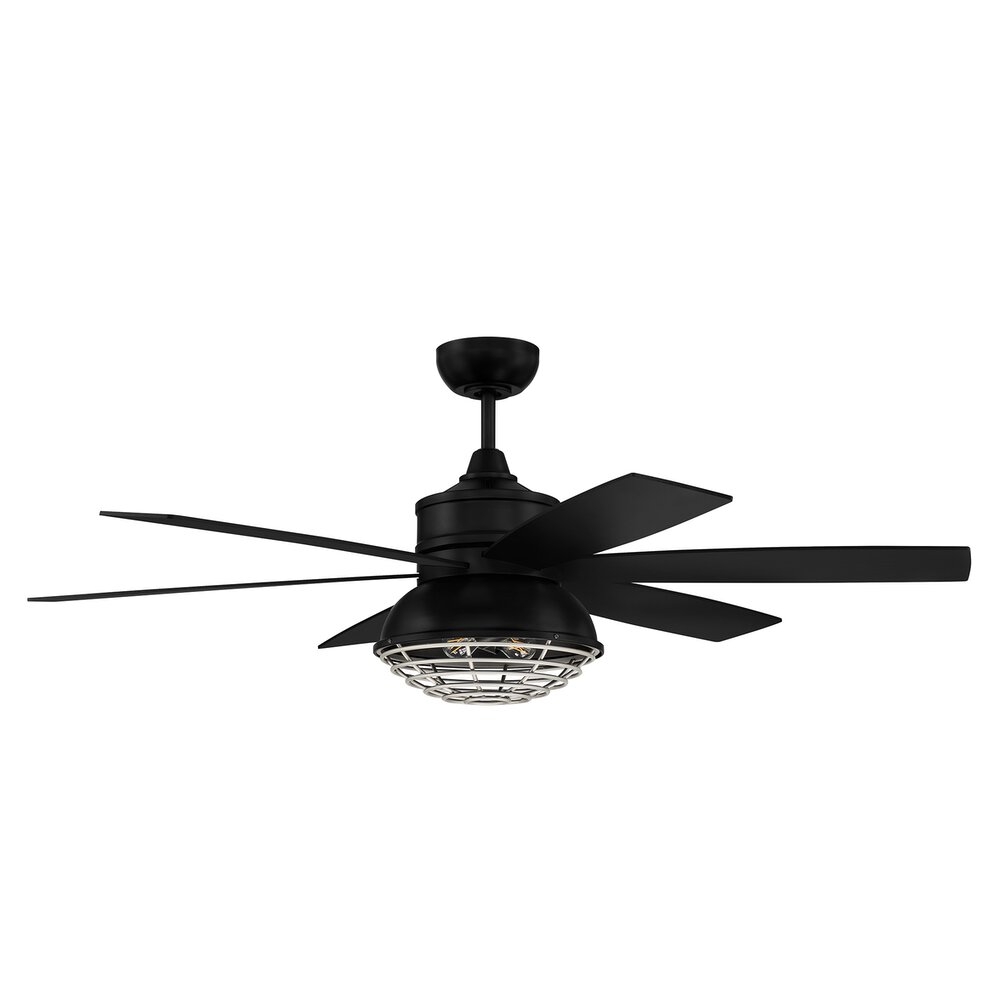 52" Indoor/Outdoor Fan In Flat Black/Painted Nickel