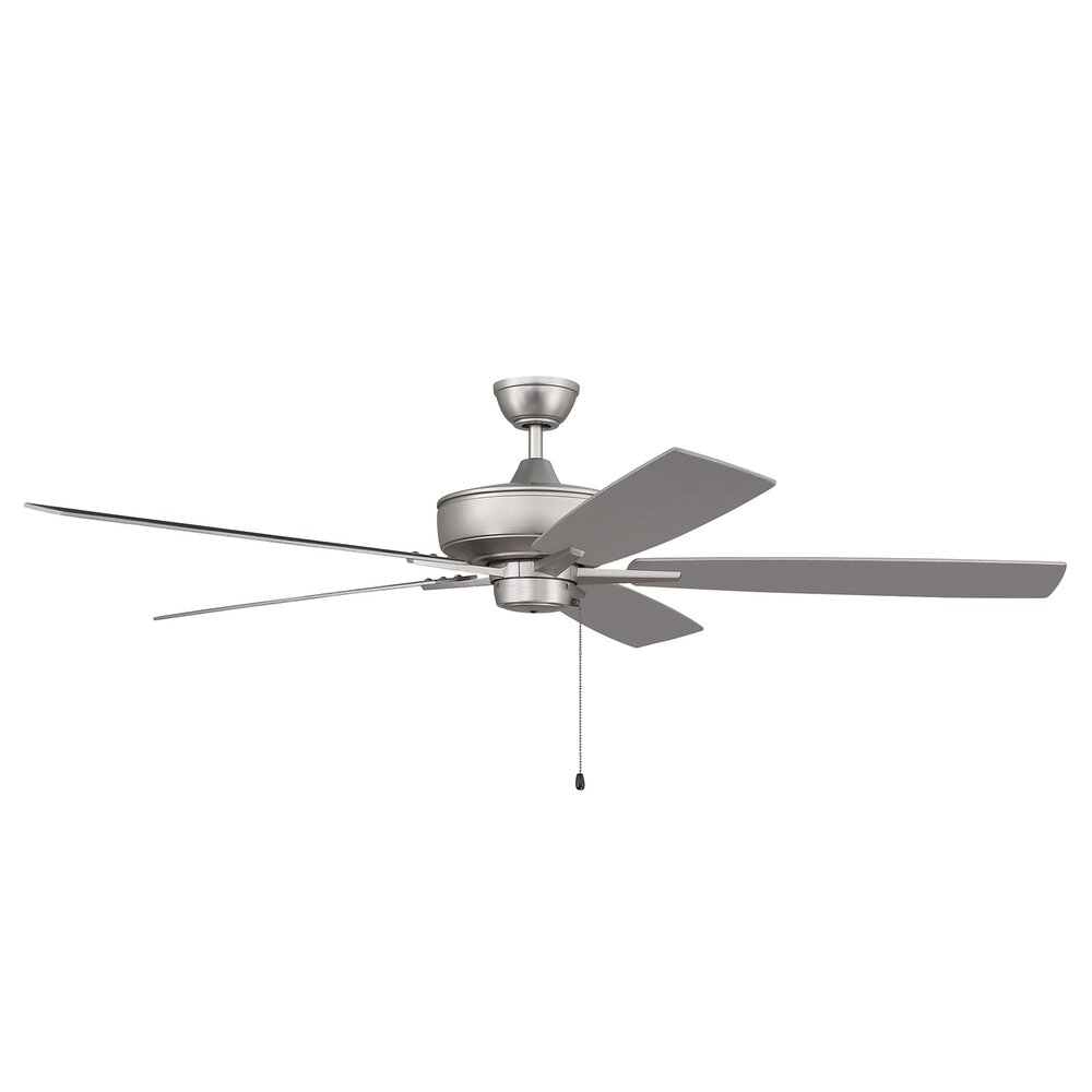 60" Super Pro Fan With Blades In Brushed Satin Nickel