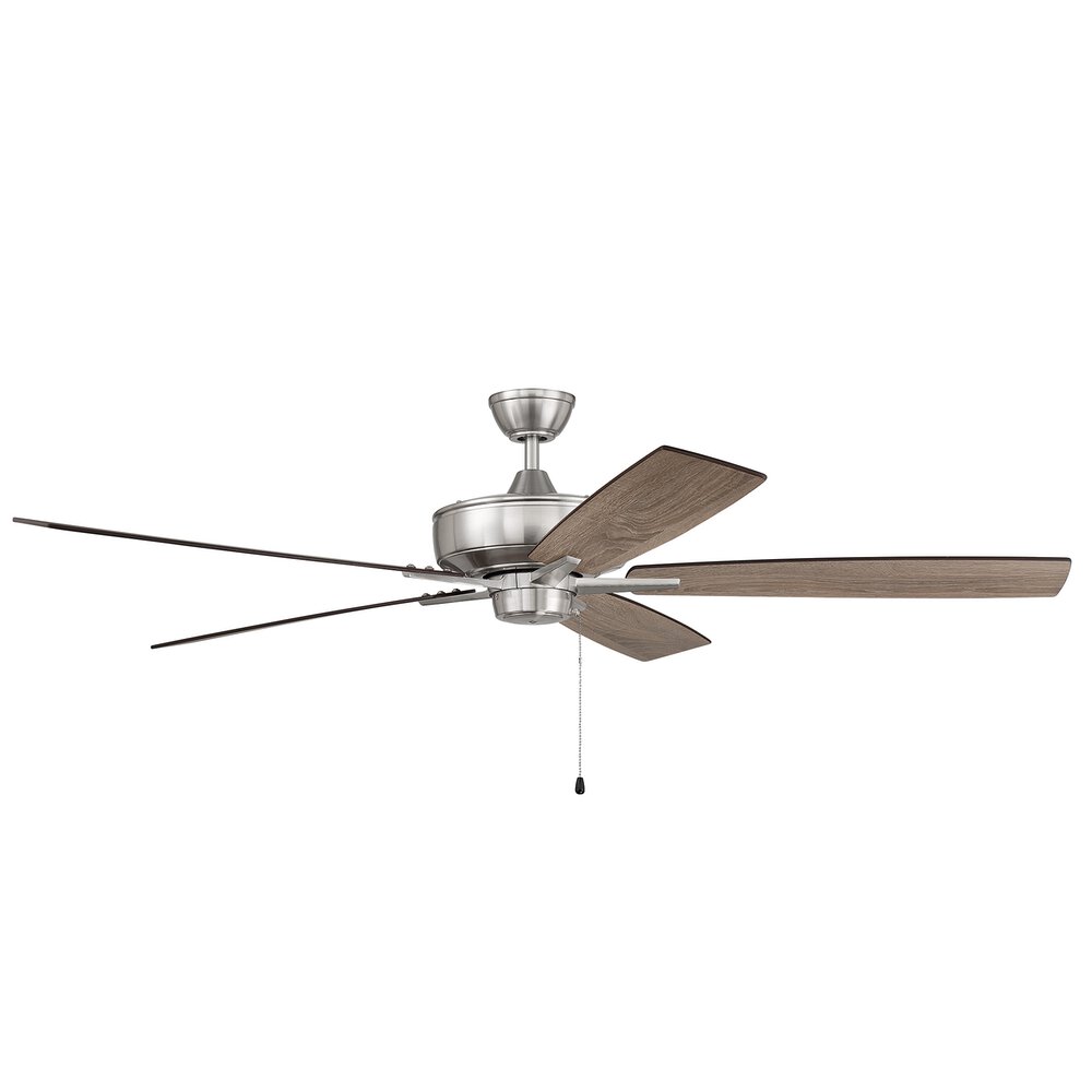 60" Super Pro Fan With Blades In Brushed Polished Nickel