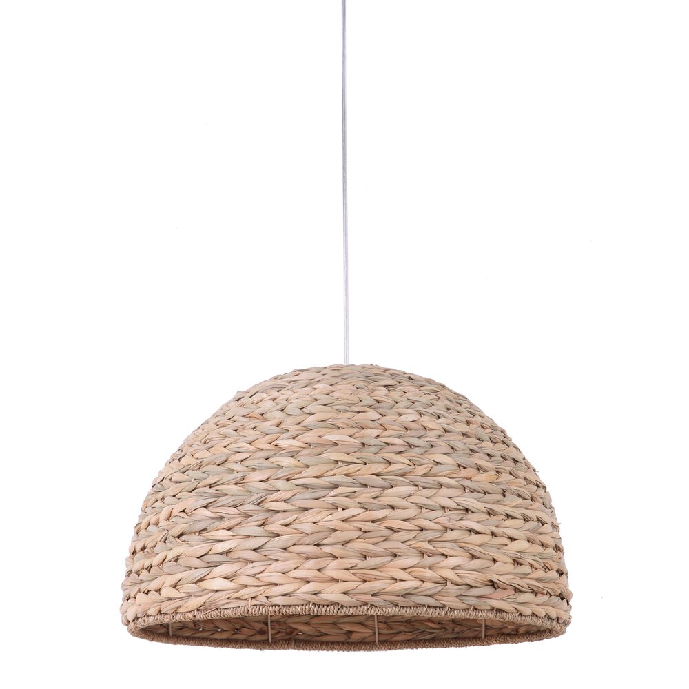 Portable Swag Pendant with Natural Sea Grass Shade in Natural