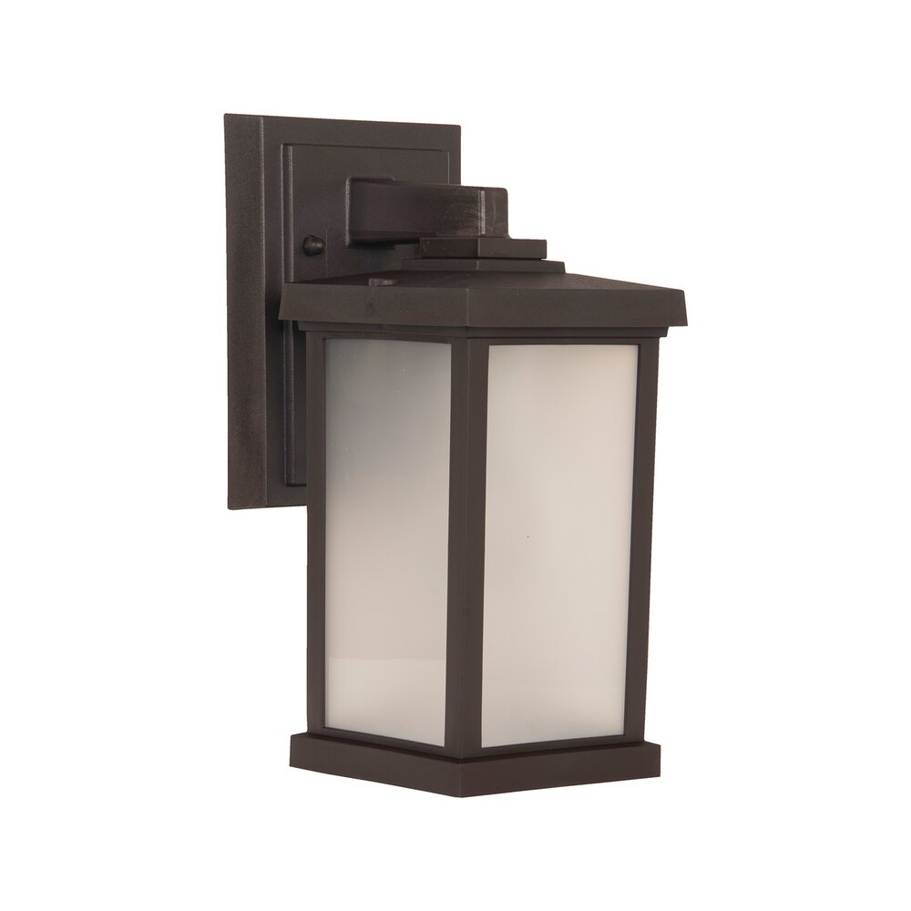 Outdoor Wall Mount In Bronze And Frosted Polycarbonate Fixture