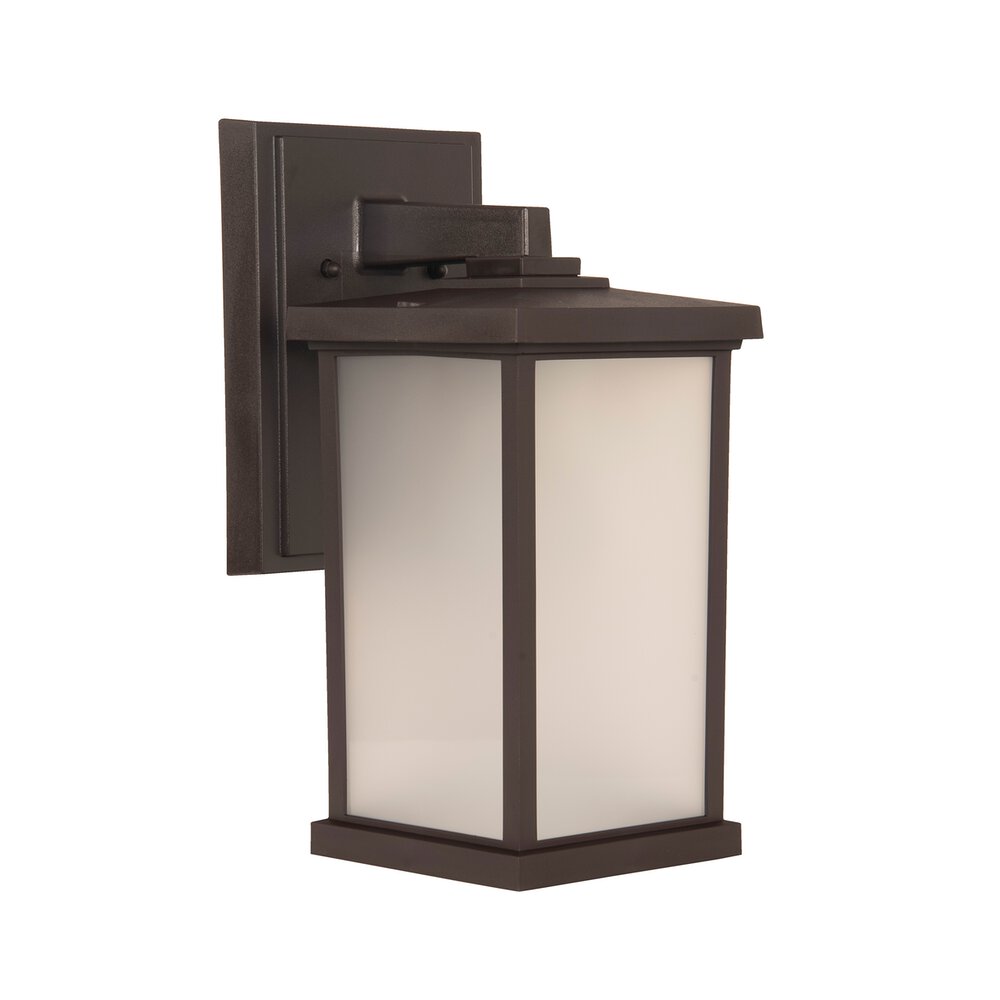 Outdoor Wall Mount In Bronze And Frosted Polycarbonate Fixture