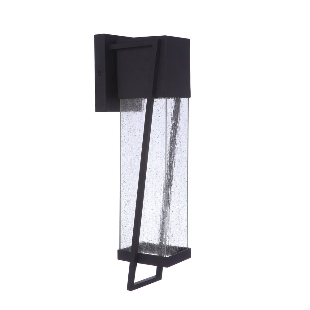 Outdoor Lantern Led Light In Midnight And Seeded Glass