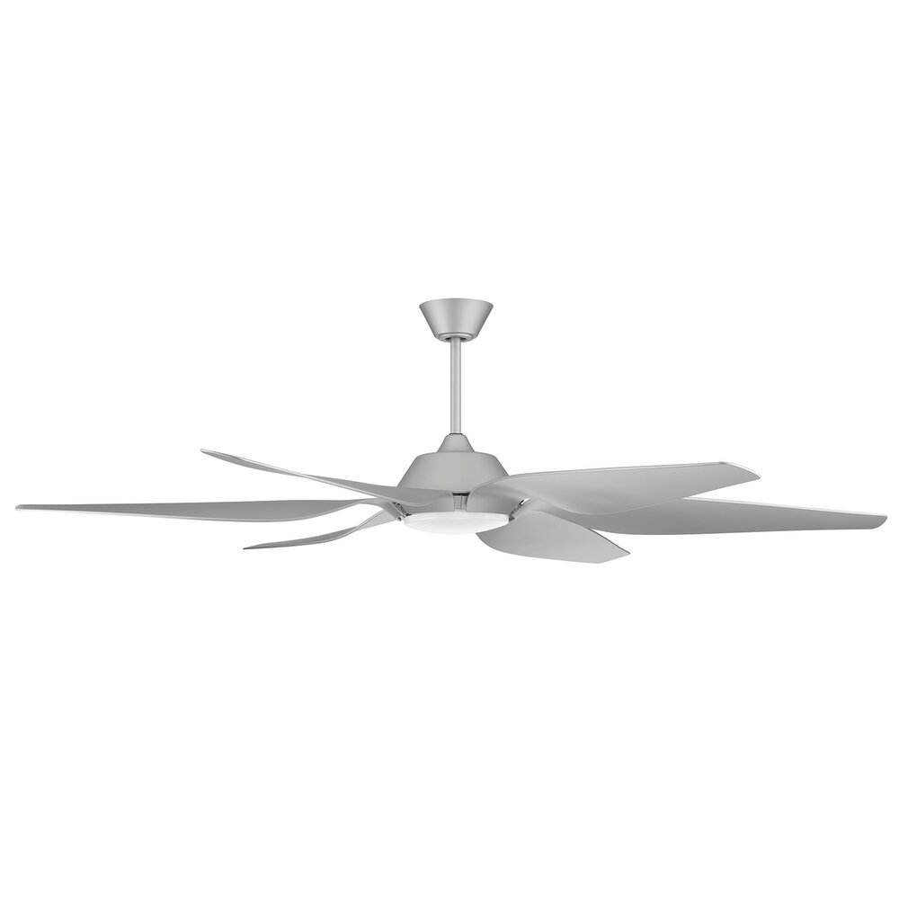 66" Fan In Titanium And Frost White Acrylic Fixture