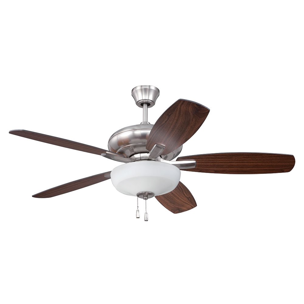 52" Ceiling Fan with Blades Included in Brushed Polished Nickel