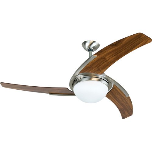 54" Ceiling Fan in Stainless Steel with Blades